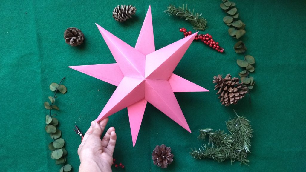 3 formas de cómo hacer una estrella de navidad de papel 5